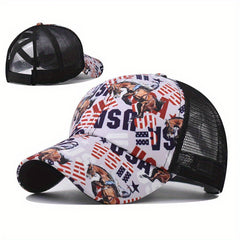 Distressed Washed Cotton Trucker Cap with Glitter Brim