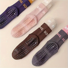 Women's Non Slip Skid Socks Anti Slip Grip for Barre Workout Fitness