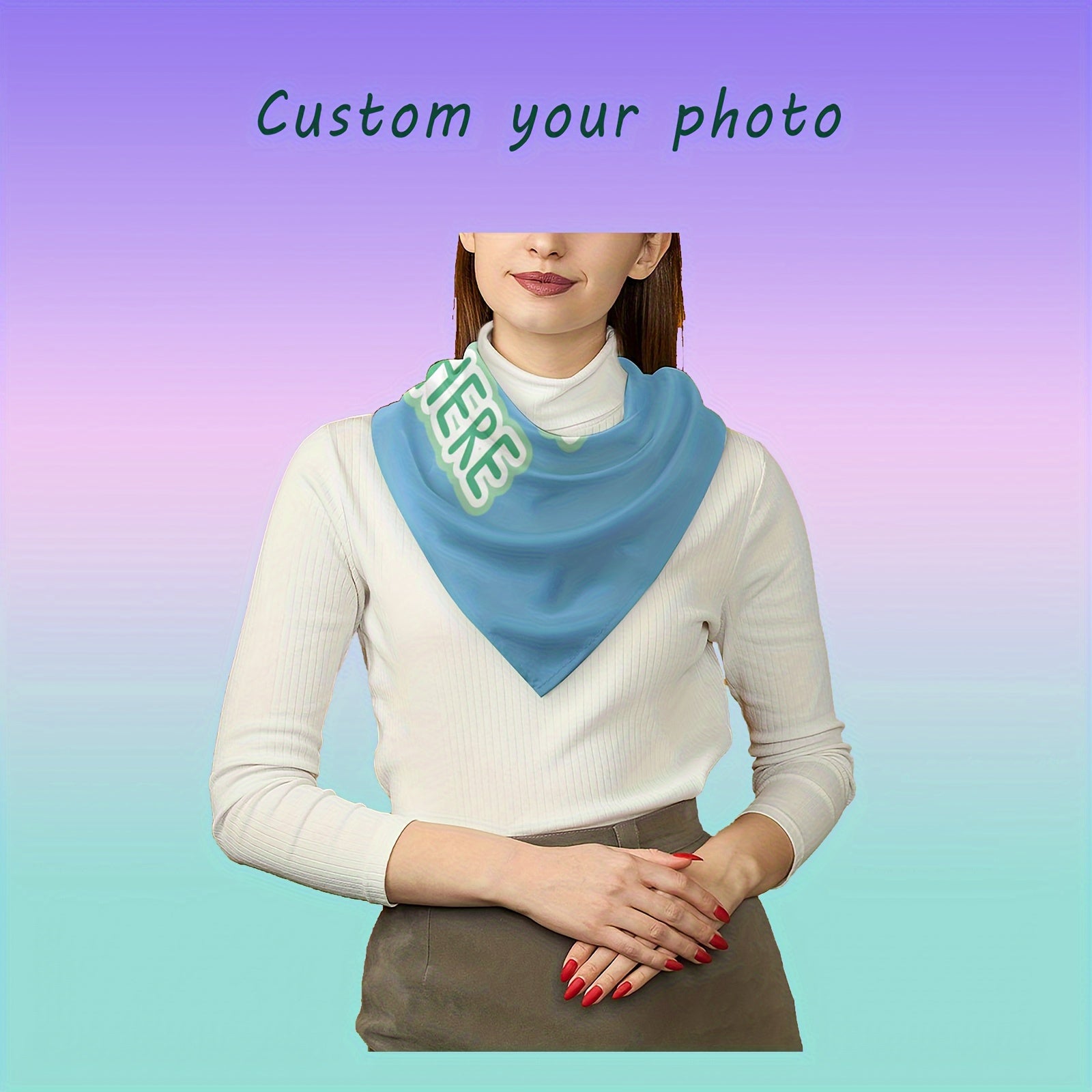 Custom Square Scarf - Personalized Patterns and Text - DIY Designable