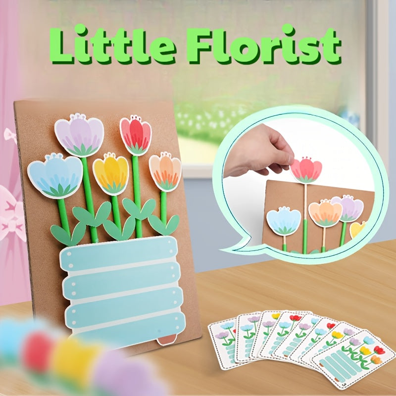 Qixi Little Florist Flower Arrangement Toy - Educational Activity for Kids
