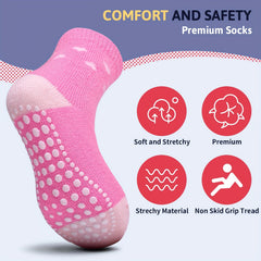 10pairs Baby Girls Kids Non slip Socks Block Socks Toddler Indoor Socks