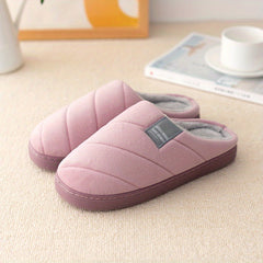 Men's Plush Lining Slip On Platform Slides