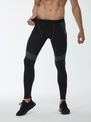 Men's High Stretch Tight Long Compression Pants With Side Pocket