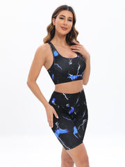Yoga Crop Tank Top & Running Shorts Set