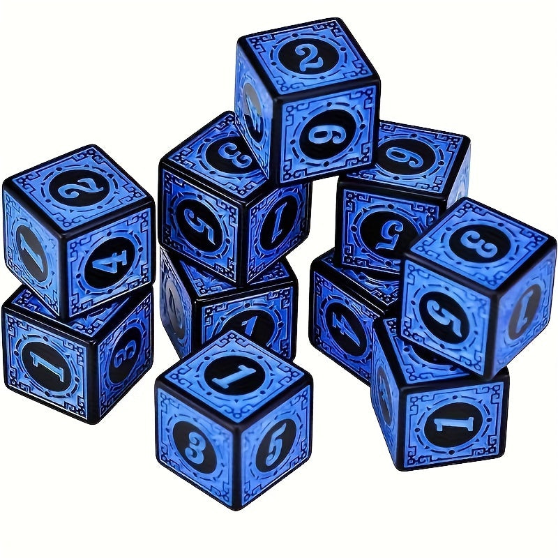 10pcs 16mm Retro Number Dice for Board Games
