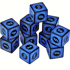 10pcs 16mm Retro Number Dice for Board Games