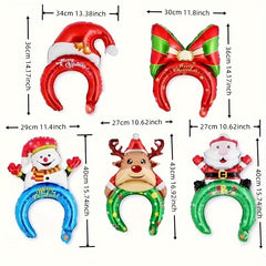 5pcs Christmas Party Dress Up Headwear Hairband Balloon Set Decoration