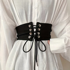 Elastic Wide Belt Waist Seal Corset for Dress Skirt Suit