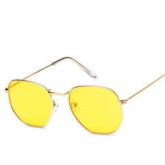 Vintage Metal Square Sunglasses for Women Men