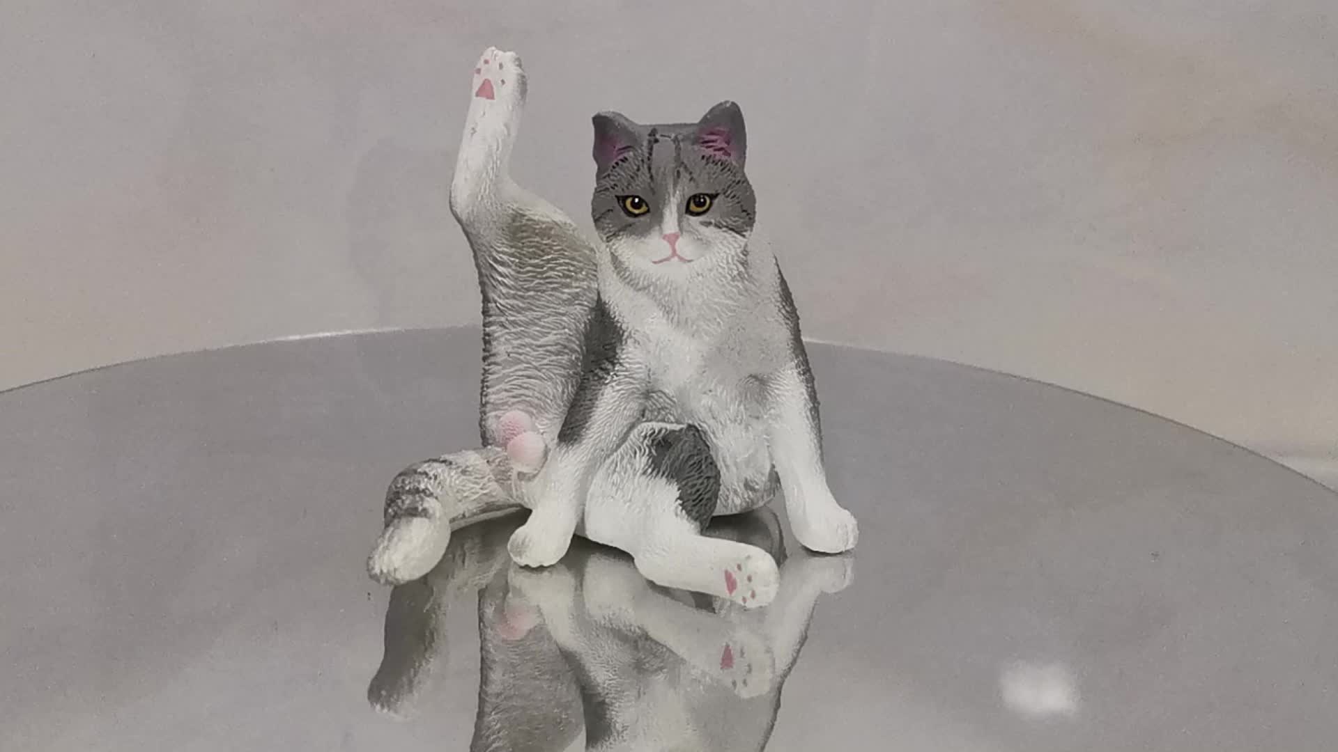 Cat Doll Toy with Lifting Legs Short Hair Creative Desktop Ornament