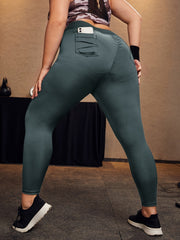 Sports Leggings - High Rise Ruched Skinny Fitness Leggings