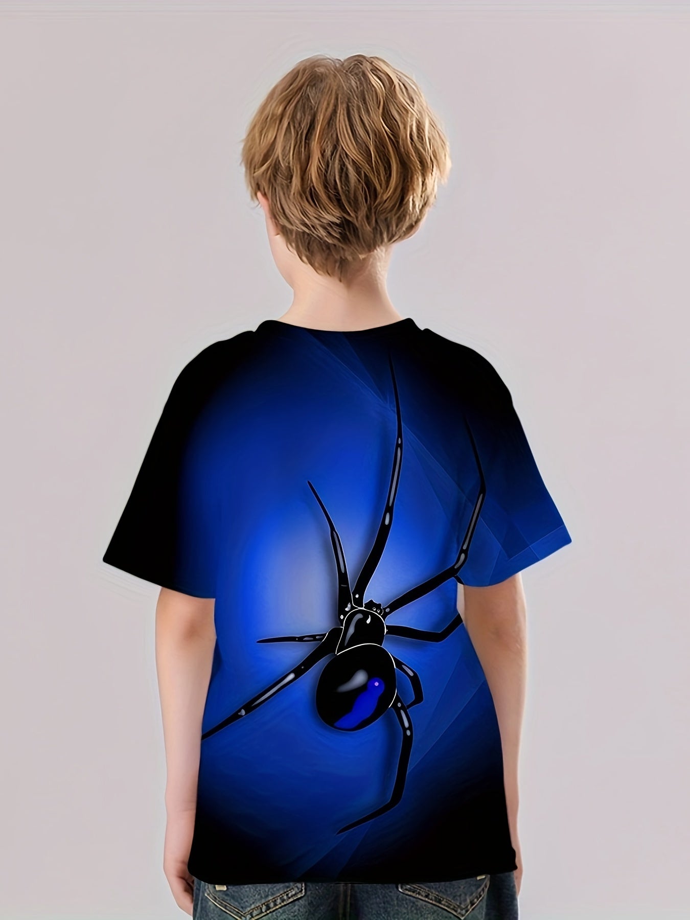 3D Hole Print Kid's T shirt Causal Short Sleeve Top For Summer