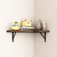 Wooden Wall Corner Shelves Storage Display Stand Home Office Decor