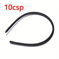 10pcs 10mm Bright Satin Headband Base Blank Bezel Setting For Hair Accessories