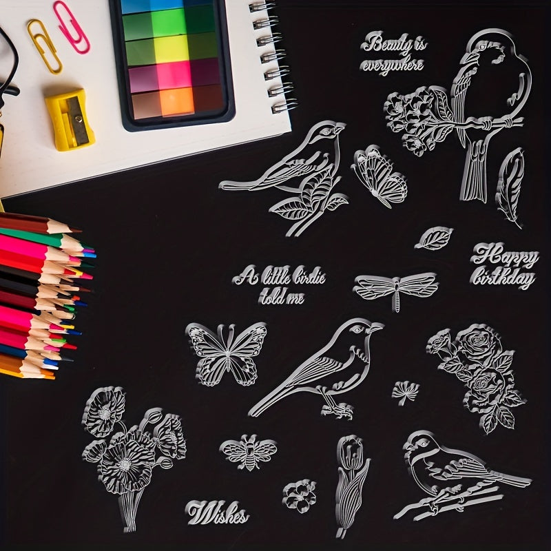 Silicone Clear Stamps for DIY Scrapbooking Cards Making
