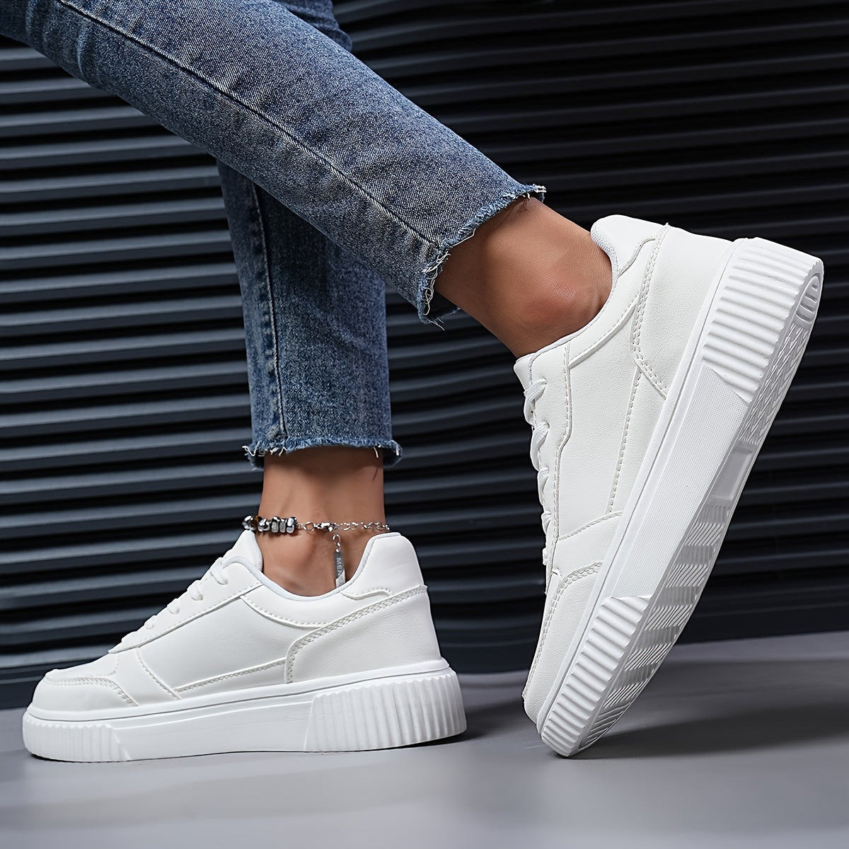 Women's Minimalist Solid Flat Shoes Casual Low Top Sports Shoes