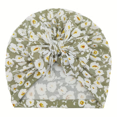 Breathable Floral Bow Tire Cap for Baby Girls and Boys