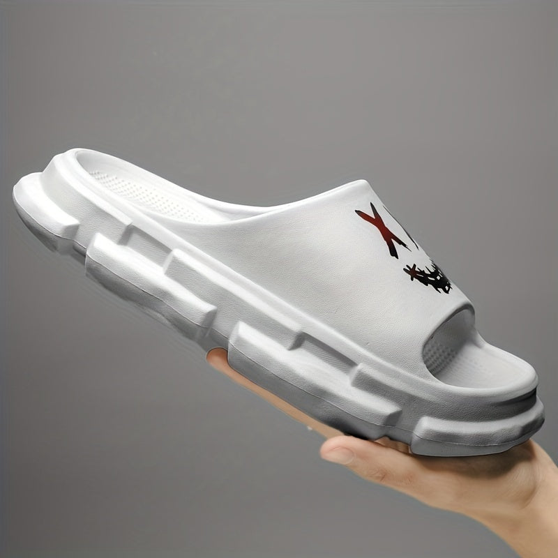 Men's Non Slip Platform Slides Soft Sole Cloud Slides for Indoor Outdoor