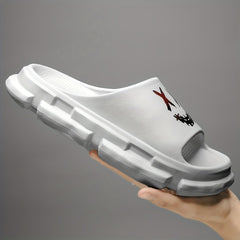 Men's Non Slip Platform Slides Soft Sole Cloud Slides for Indoor Outdoor