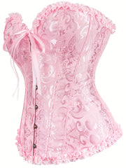 Floral Jacquard Underbust Corset Top