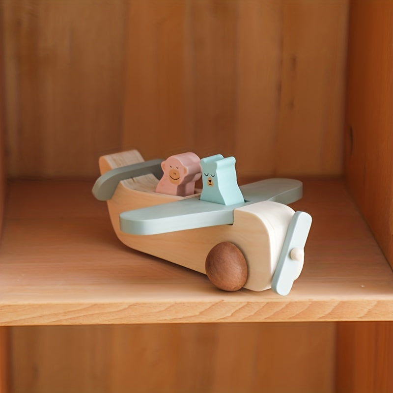 Wooden Airplane Toy for Kids - Develop Hands-On Ability