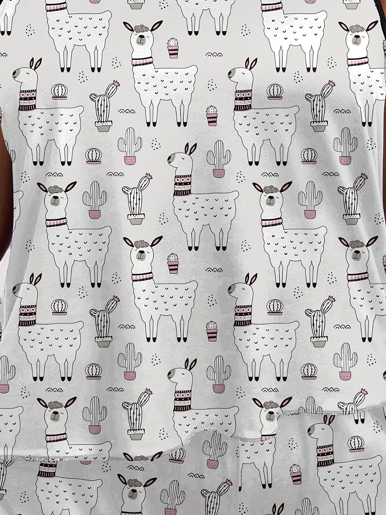 Alpaca & Cactus Print Pajama Set