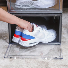 6pc Plastic Shoes Box With Clear Door For Sports Shoes Display