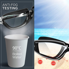 Swim Goggles Set with Nose Clip & Ear Plugs