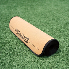 Non Slip Cork Yoga Mat with Yoga Posture Print
