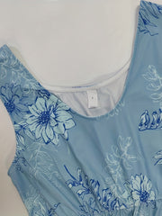 Floral Print Sleeveless Jumpsuit for Women