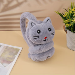 Cartoon Cat Plush Earmuffs Winter Ear Warmers Hand Washable