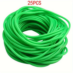 25 Pcs Elastic Bands Silicone Thin Bracelets Round Ring Accessories