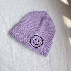 Kids Smiling Face Baby Hat Warm Knitted Woolen Hat