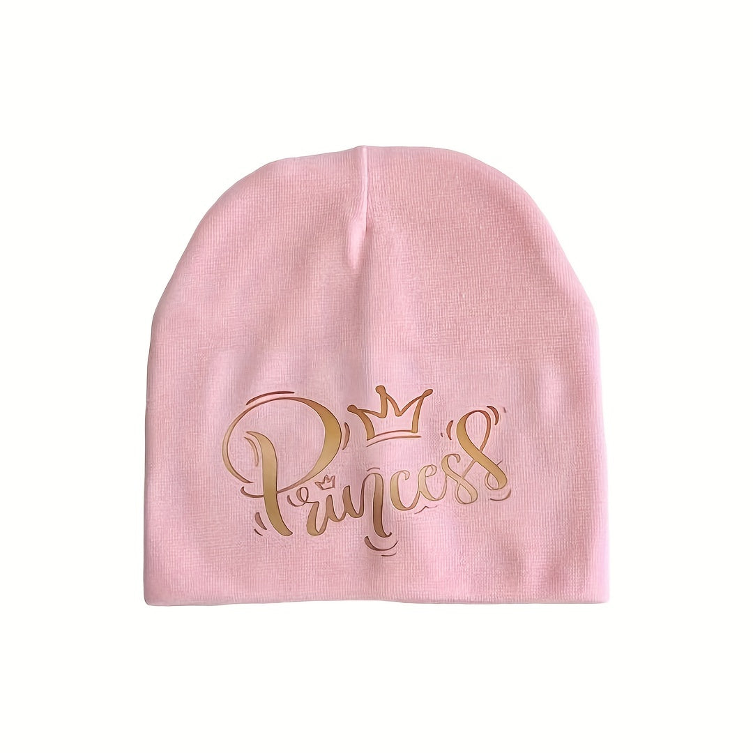 Baby Girls Princess Print Beanie Cap Soft Comfortable Hat