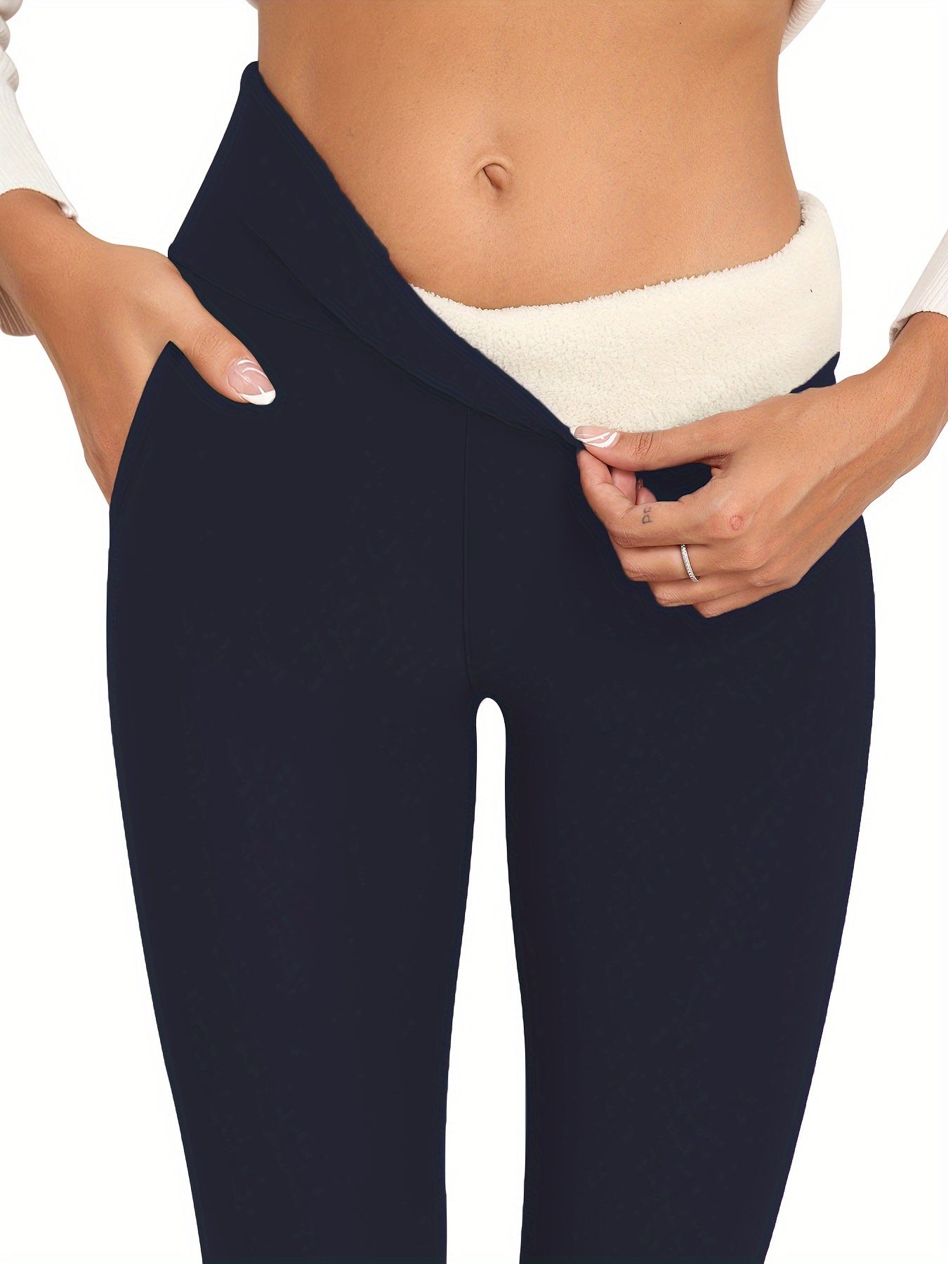 Seamless Fleece Sports Leggings High Stretch Warm Tight Pants Women's Activewear