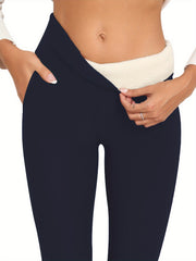 Seamless Fleece Sports Leggings High Stretch Warm Tight Pants Women's Activewear