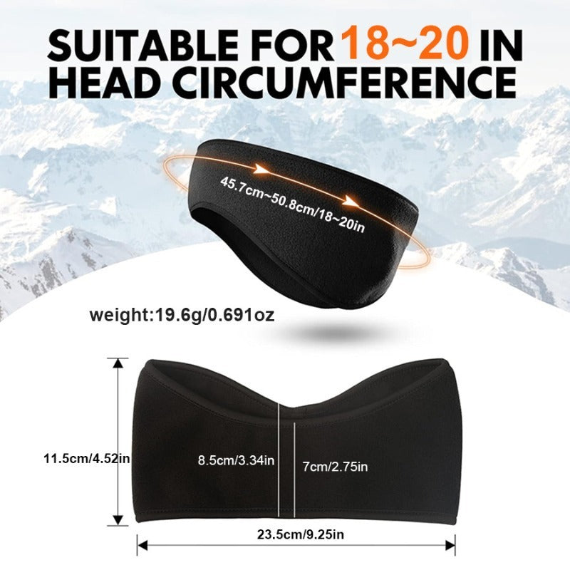 Winter Fleece Ear Muffs High Elasticity Headband Men Women Warm Outings Sports