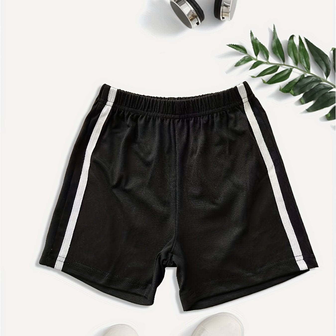 Striped Print Boys Comfortable Creative Shorts Casual Quick drying Shorts