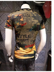 Men's Letter Print T Shirt for Summer Outdoor Wear