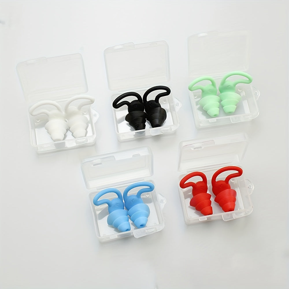 Silicone Waterproof Swimming Earbuds with Clear Case