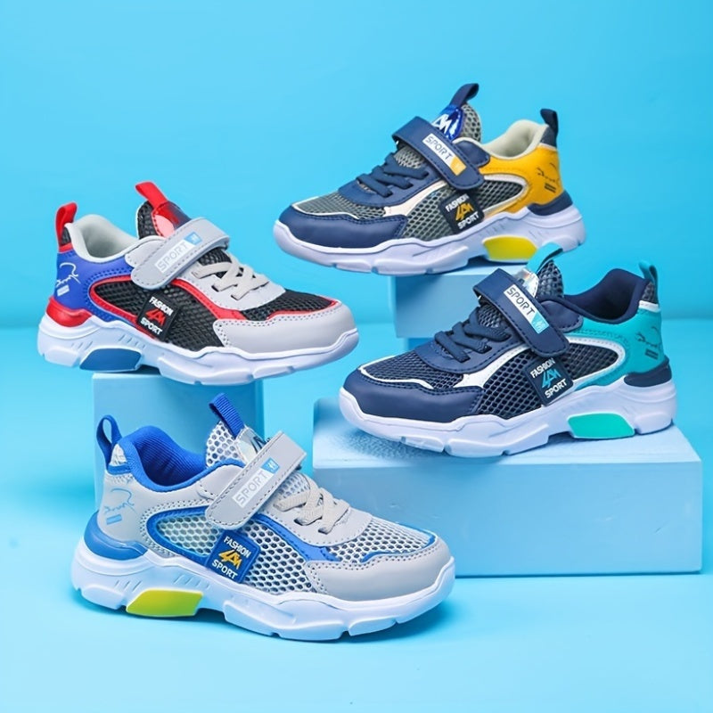 Boys Breathable Lightweight Mesh Sneakers Anti Slip Casual Shoes