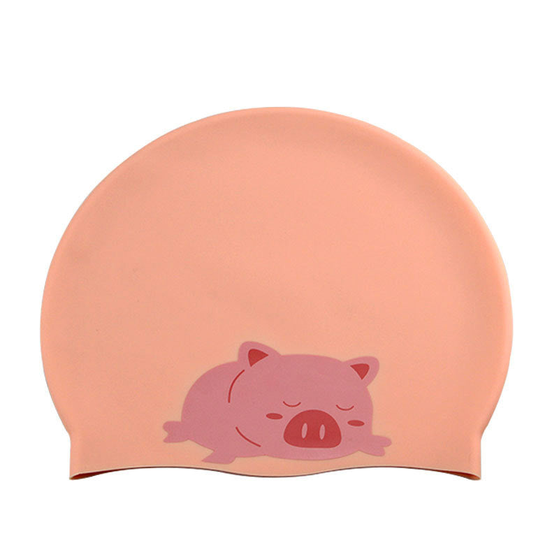 Stay & Stylish Adult Cartoon Silicone Swim Cap for Men & Women