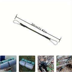 Elastic Rope Strap Carabiner Heavy Duty Fixed Luggage Bag Outdoor Camping Travel