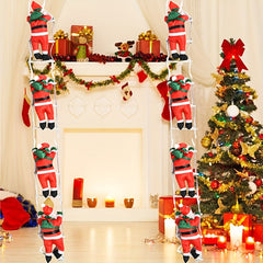 Inflatable Santa Climbing Rope Ladder Christmas Ornament