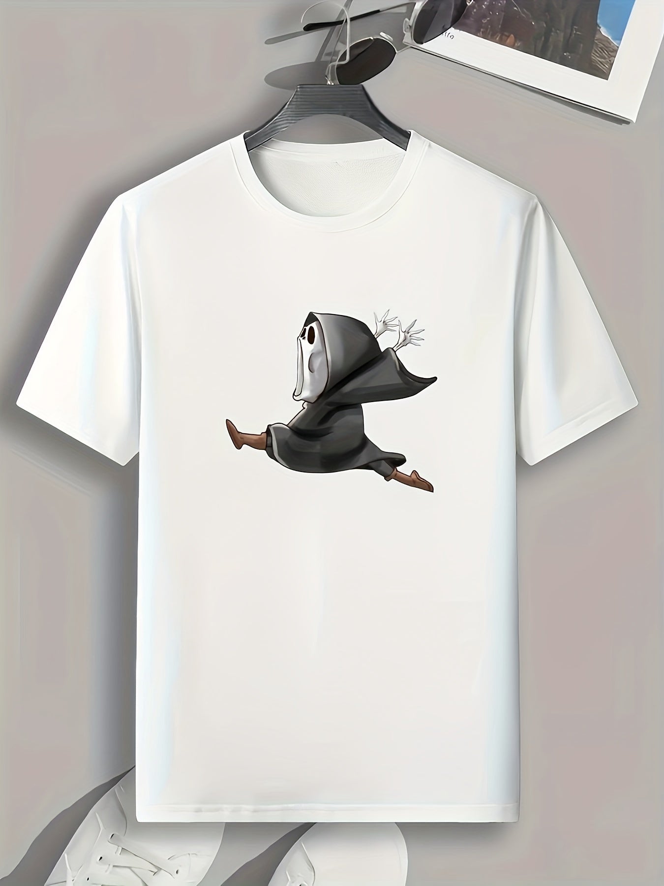 Men's Halloween Ghost Print Graphic T-shirt