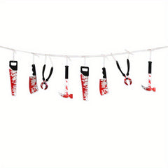 Halloween Banner Set Bloody Backdrop Garland Ghost Party Horror