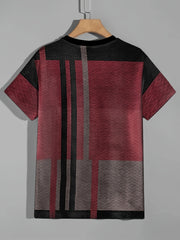Men's Vintage Printed Sports T-shirt Round Neck Tee