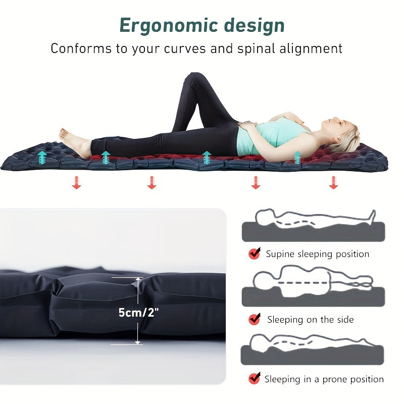 WESTTUNE Outdoor Sleeping Pad Camping Inflatable Mattress With Pillows