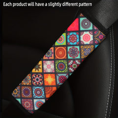 Checkered Fabric Car Seat Belt Shoulder Protector Cover for Women