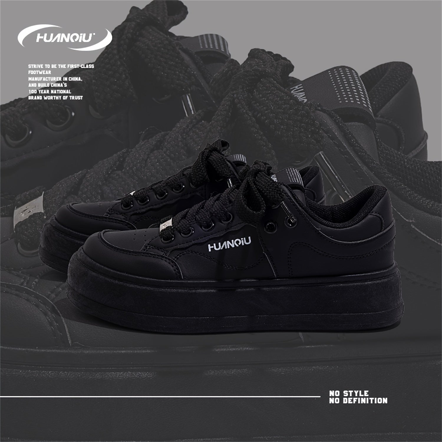 Women's Lace-up Non-slip Skate Shoes - Comfy Low Sneakers